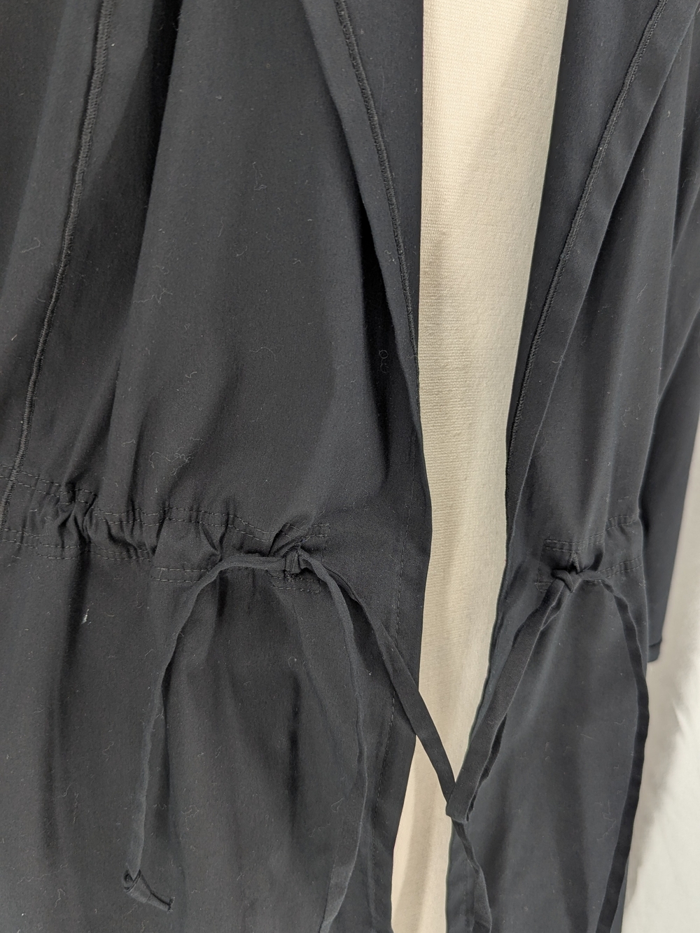 00072 Lafayette 148 NY Poplin Trench Jacket Black size 3X preppy minimalist - Picture 4 of 9